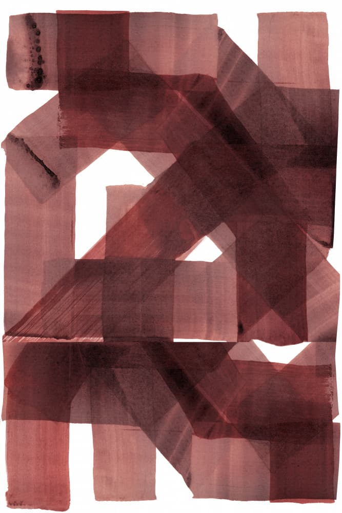 Layered Burgundy Abstract by cartissi — canvas wall art