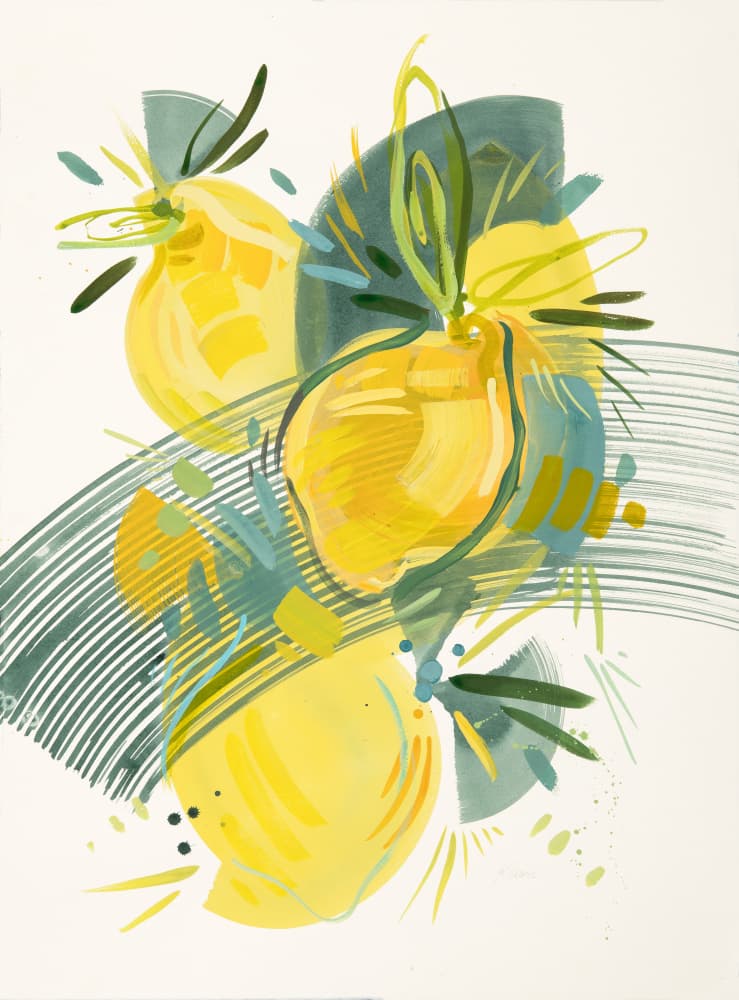 Vibrant Abstract Lemons by Kristin Cronic — canvas wall art