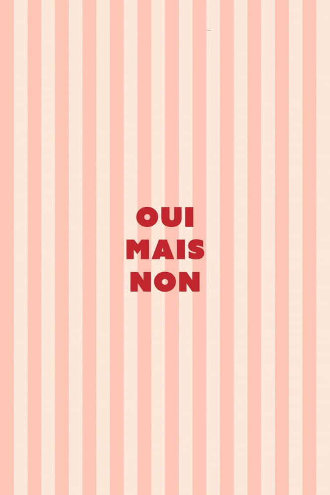Oui Mais Non Striped Design by Maren Gross — canvas wall art
