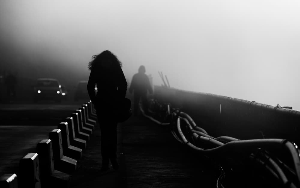 Foggy Night Walk by Julien Oncete — canvas wall art