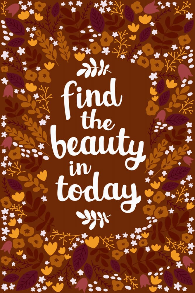 Find Beauty Today Quote by EMELIEmaria — canvas wall art