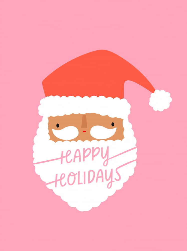 Happy Holiday Santa by Aislinn Simmonds — canvas wall art