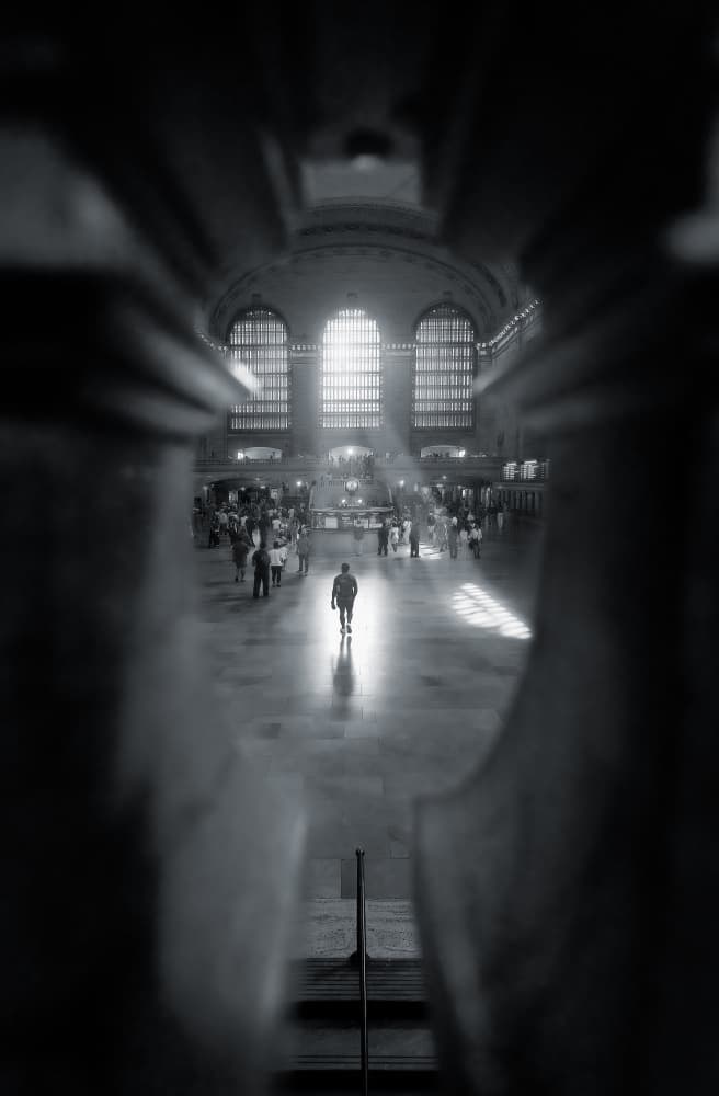 Solitary Figure Grand Hall by Javier de la Torre — canvas wall art