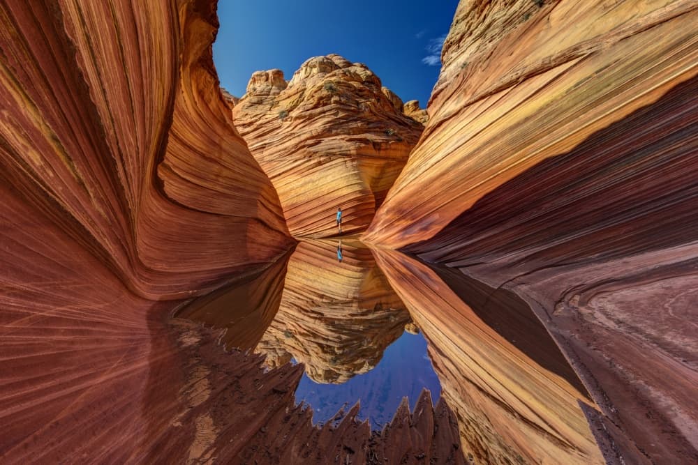Wavy Canyon Reflection by Dr. Nicholas Roemmelt — canvas wall art