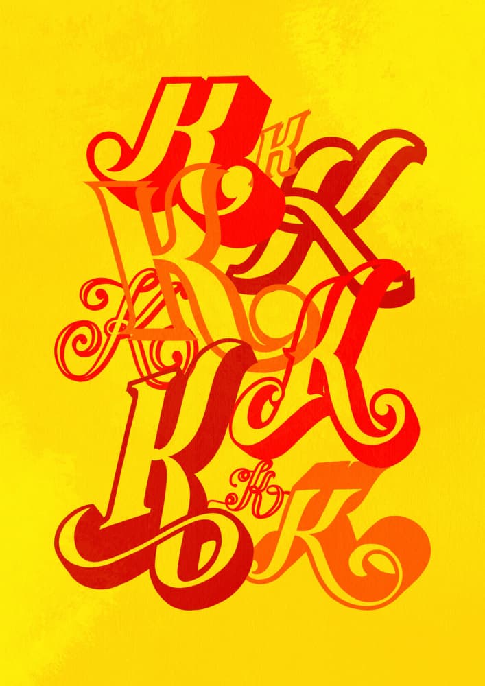 Vibrant K Typography