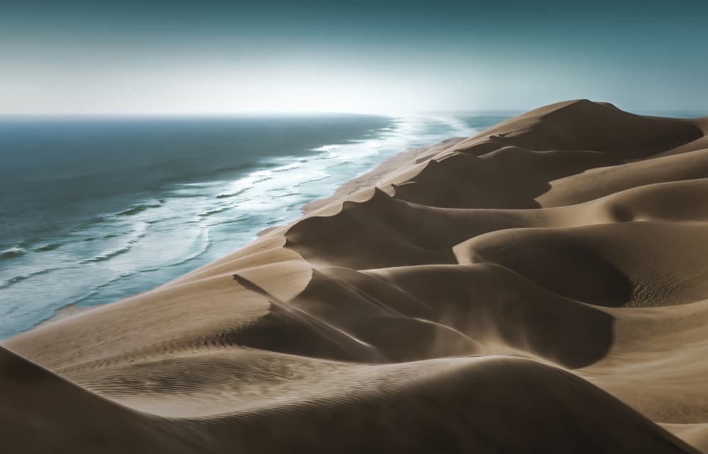 Desert Meets Sea by Gu and Hongchao — canvas wall art