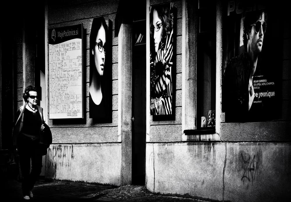City Street Contrast by Samanta Krivec — canvas wall art