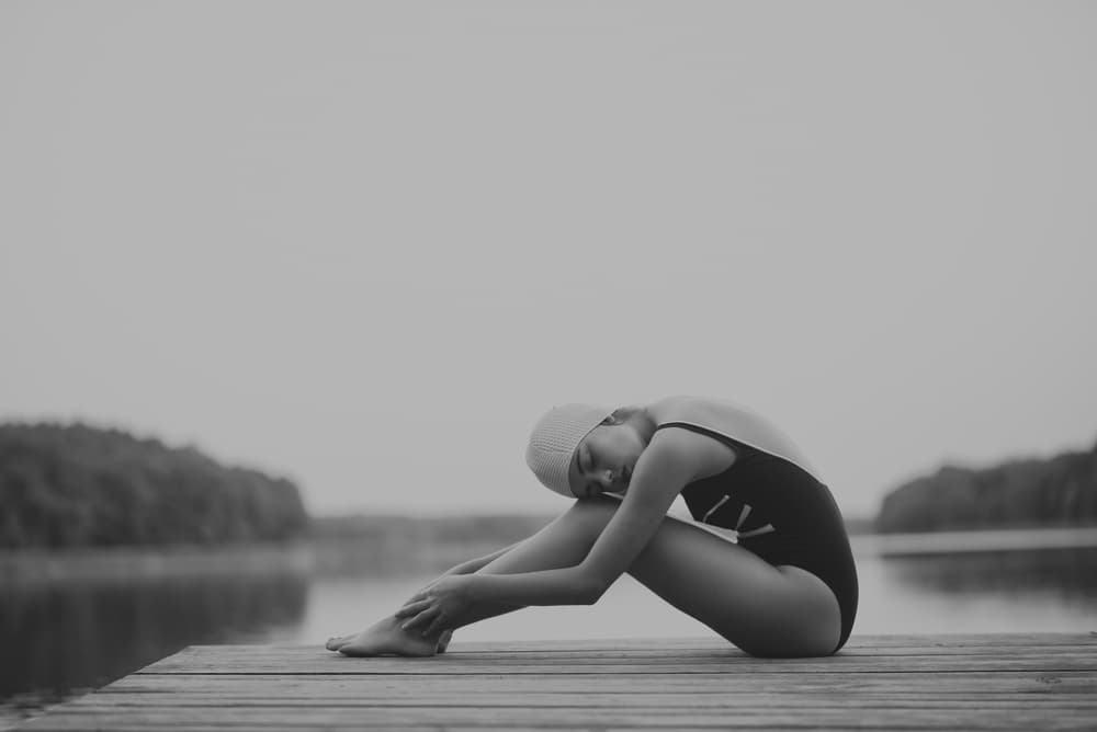 Quiet Lake Swimmer by Małgorzata Masarz — canvas wall art