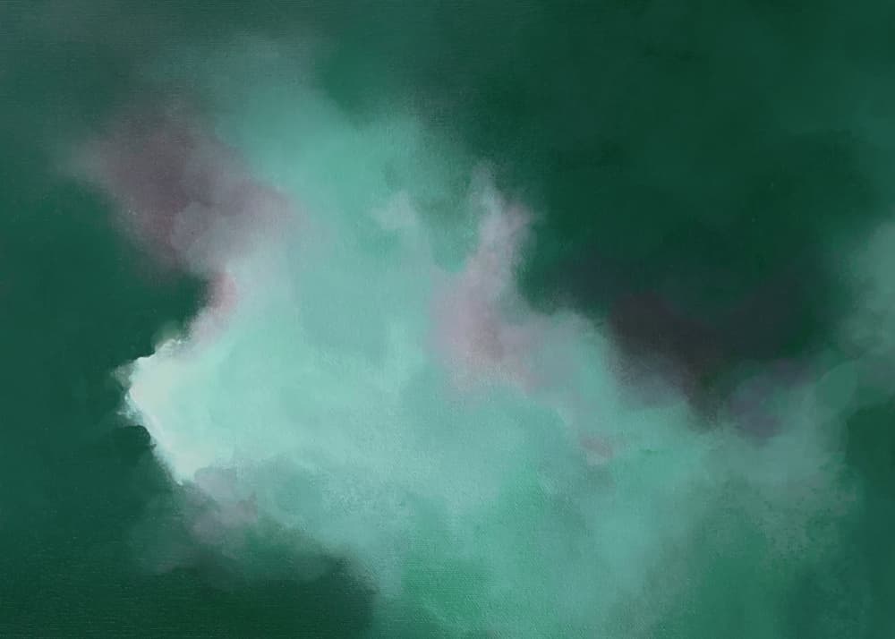 Misty Green Gradient by Maria Borglund — canvas wall art