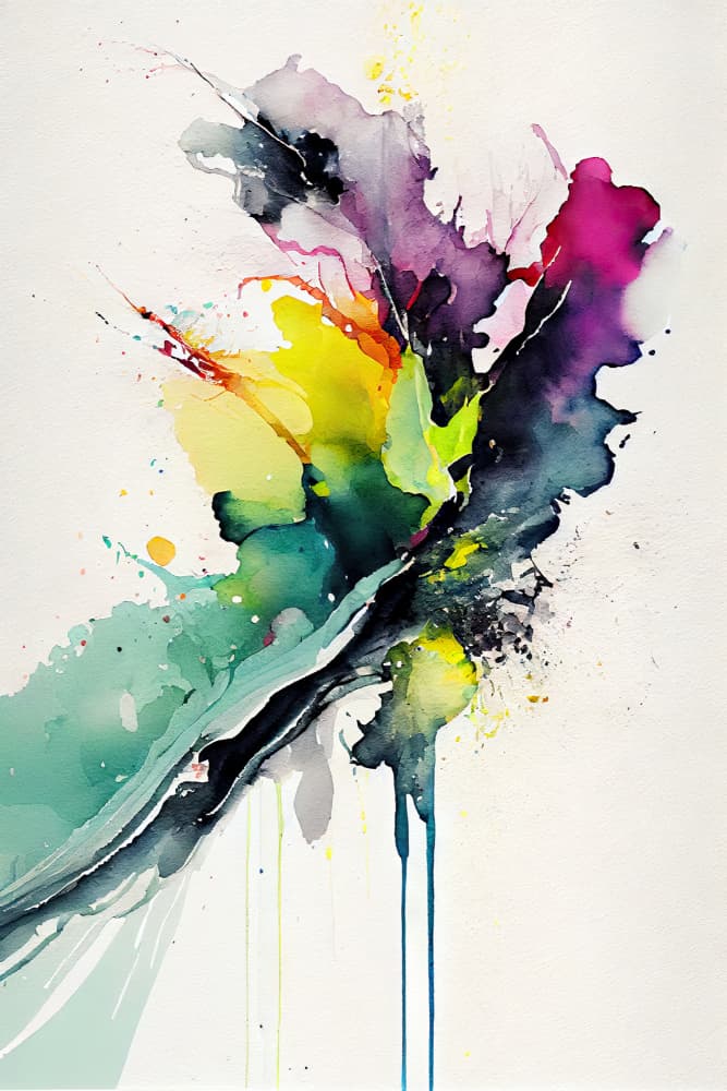 Vibrant Watercolor Splash by Mauro — canvas wall art