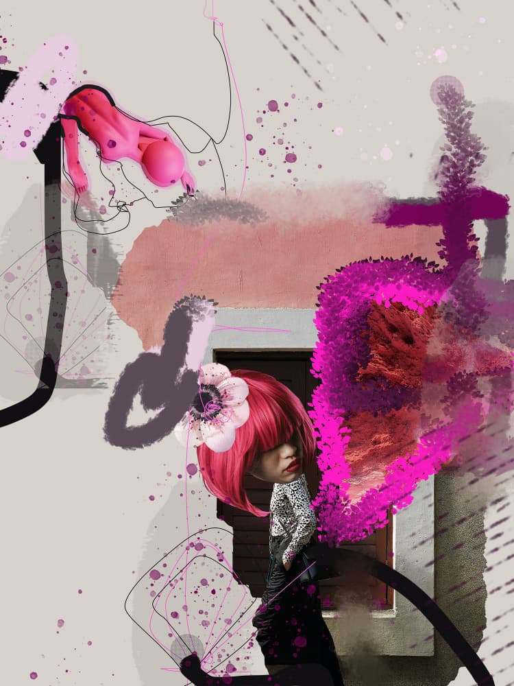 Vibrant Pink Fashion by Pelin Atilla — canvas wall art