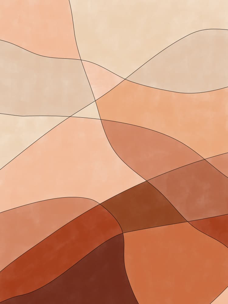 Warm Organic Curves by Elena Ristova — canvas wall art