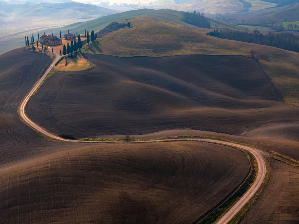 Tuscan Countryside Road by Jure Kravanja — canvas wall art