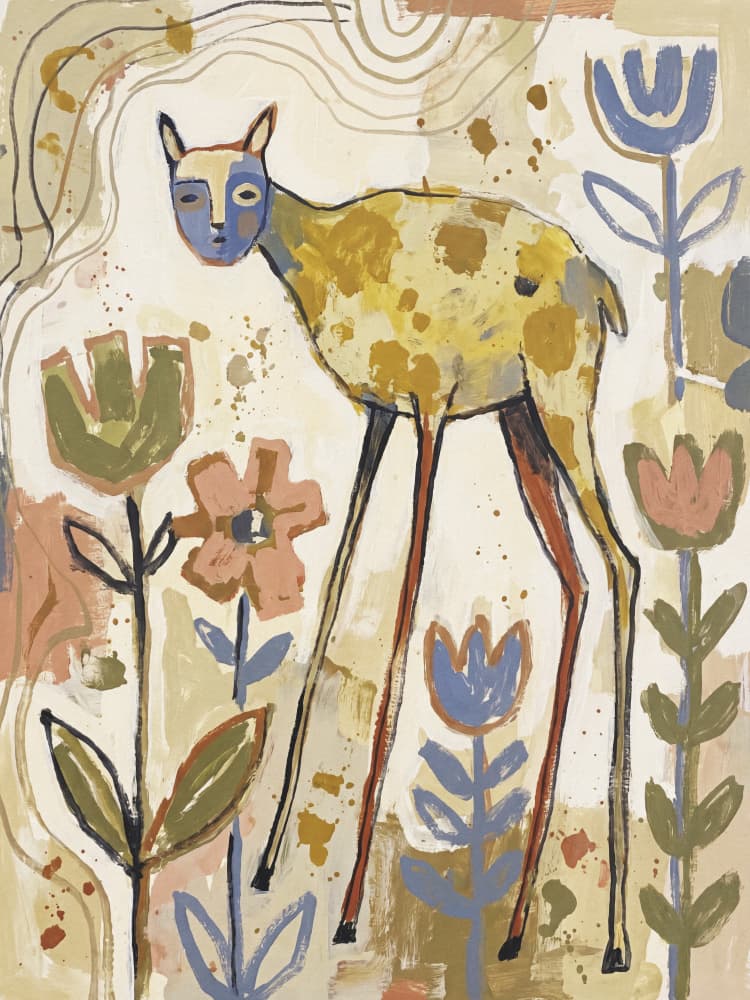 Whimsical Deer Garden by Andreas Magnusson — canvas wall art