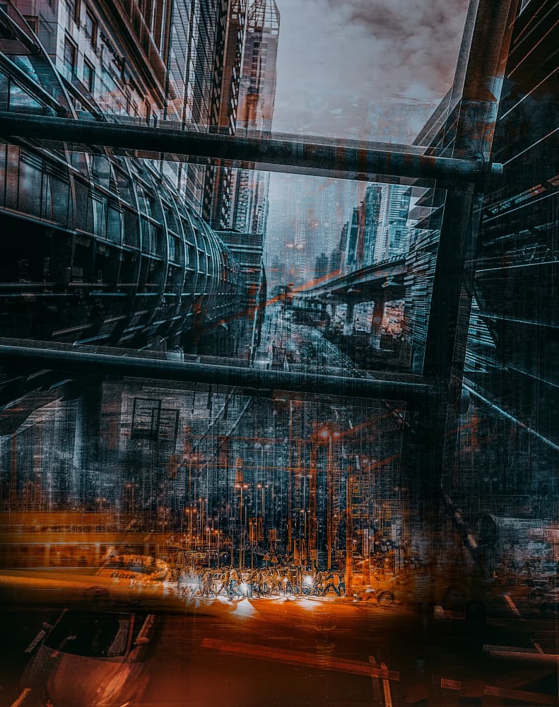 Dynamic Urban Layers by Carmine Chiriacò — canvas wall art