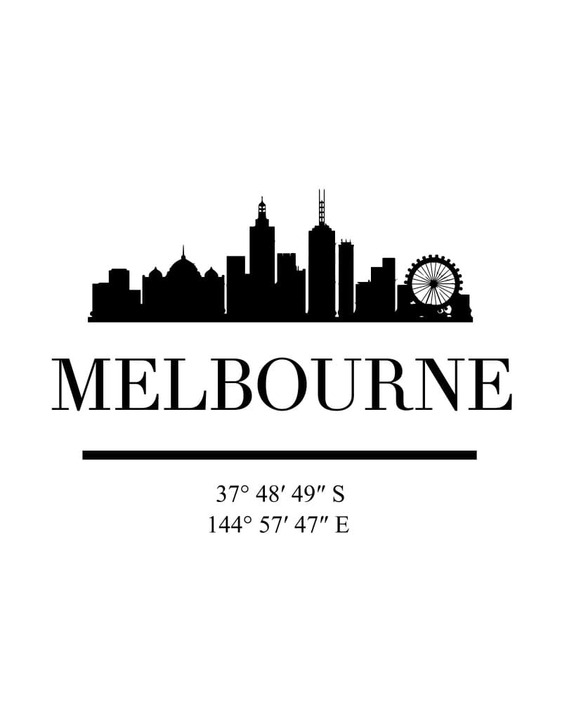 Melbourne City Skyline by Emiliano Deificus — canvas wall art