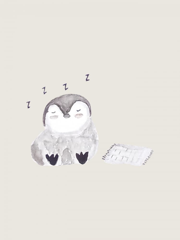 Little Penguin Dreams by Elizabeth C — canvas wall art