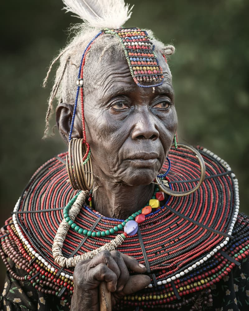 African Elder Adorned by Tori E Bohn — canvas wall art
