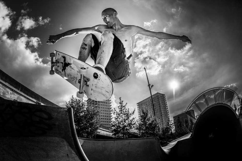 Urban Skateboard Action by Eric Verbiest — canvas wall art