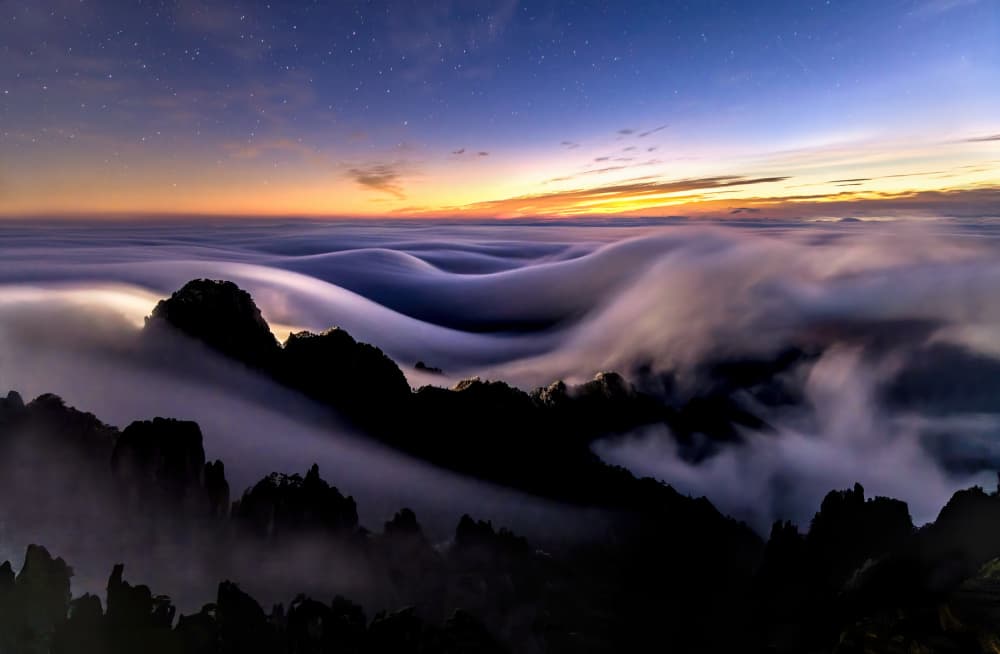 Majestic Starry Cloudscape by Jie Jin — canvas wall art