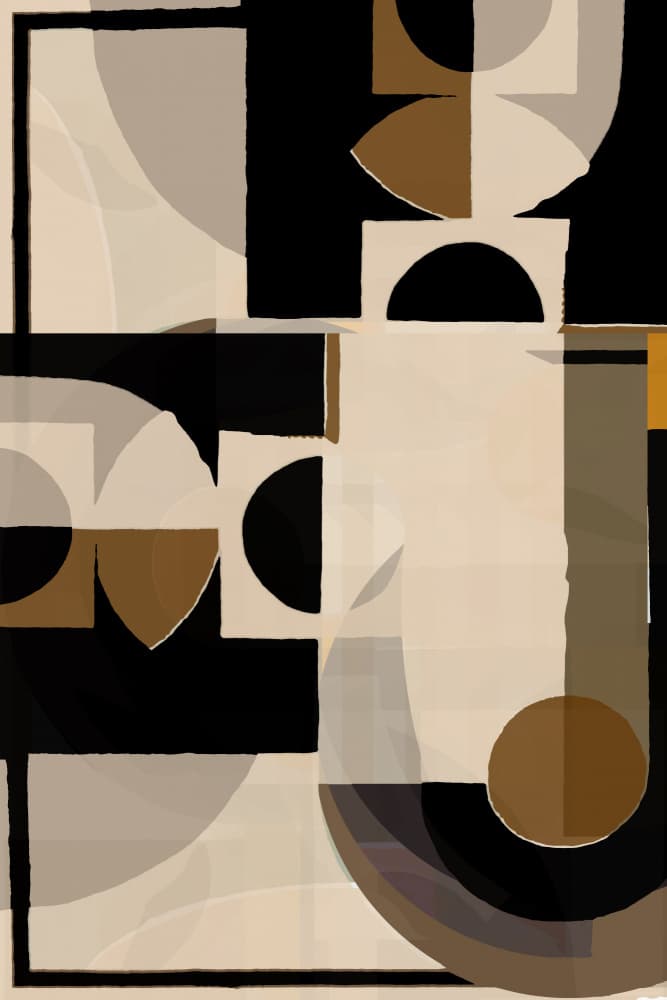 Neutral Geometric Forms by cartissi — canvas wall art
