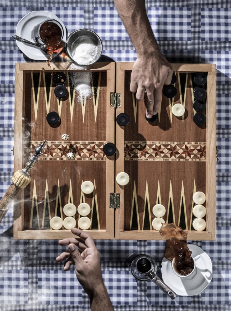 Backgammon Game Time by Karim Aboukelela — canvas wall art