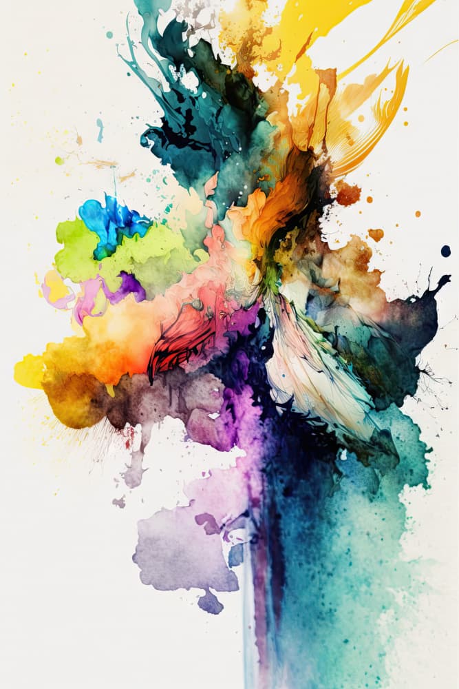 Vibrant Color Splash by Mauro — canvas wall art