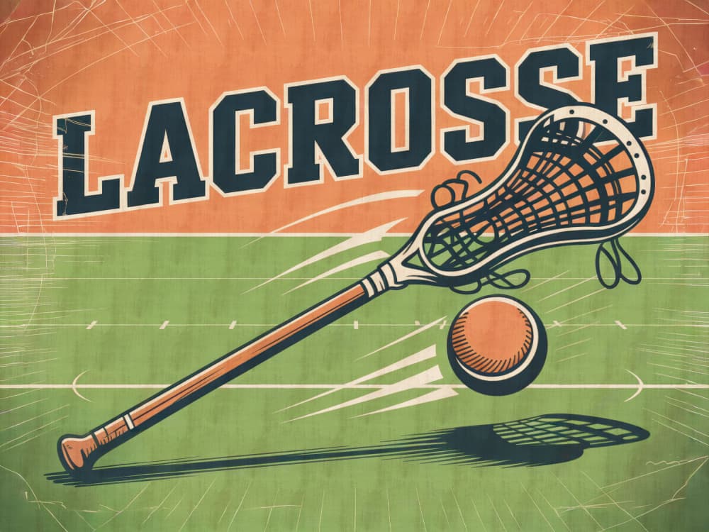 Vintage Lacrosse Game by Andreas Magnusson — canvas wall art