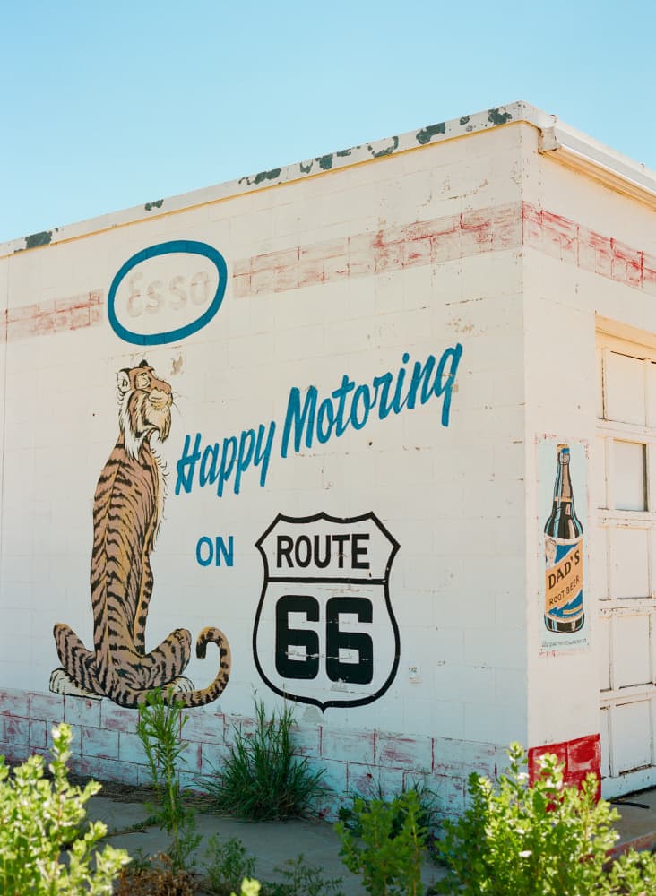 Happy Motoring Route 66 by Bethany Young — canvas wall art