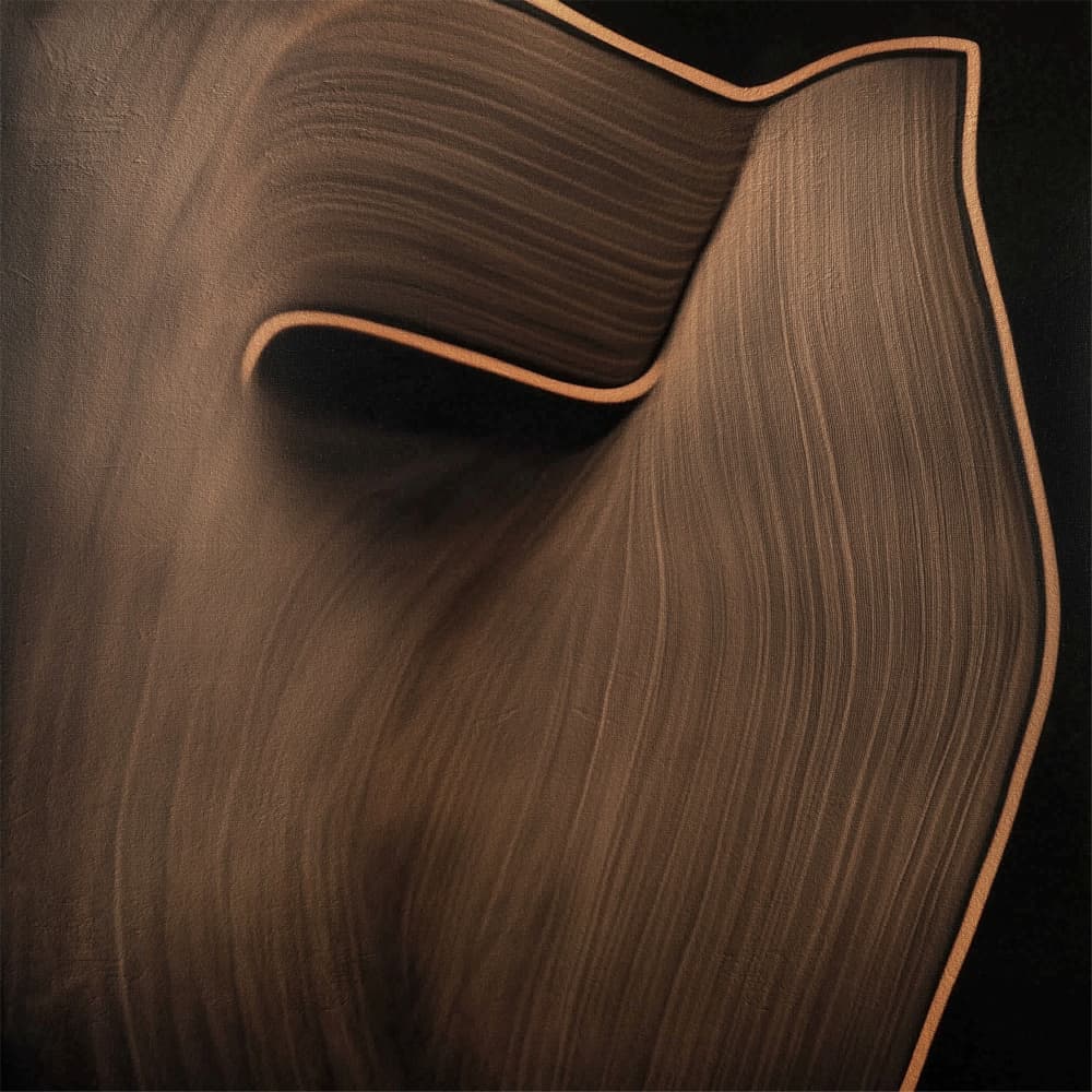 Flowing Bronze Curves by Alma — canvas wall art