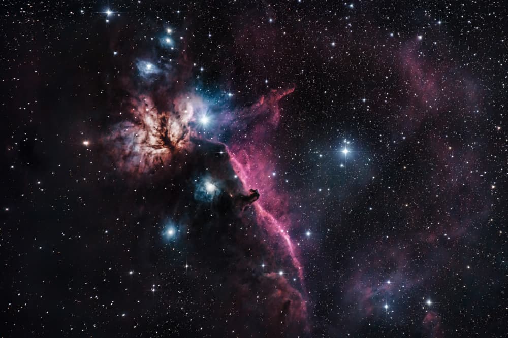 Horsehead Flame Nebula by Gregor Kresal — canvas wall art