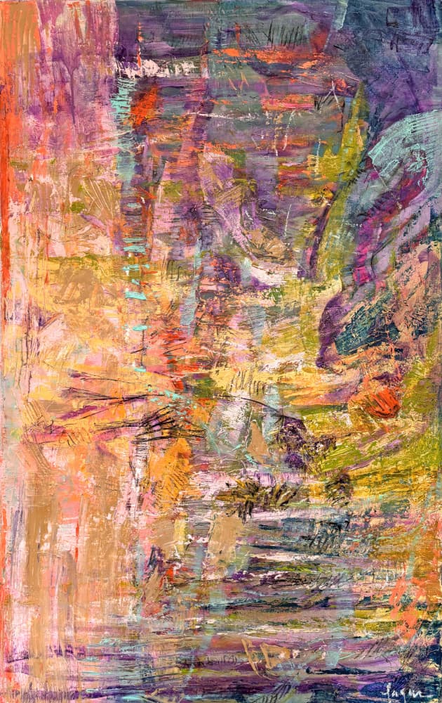 Vibrant Abstract Strokes by Dorothy Fagan — canvas wall art