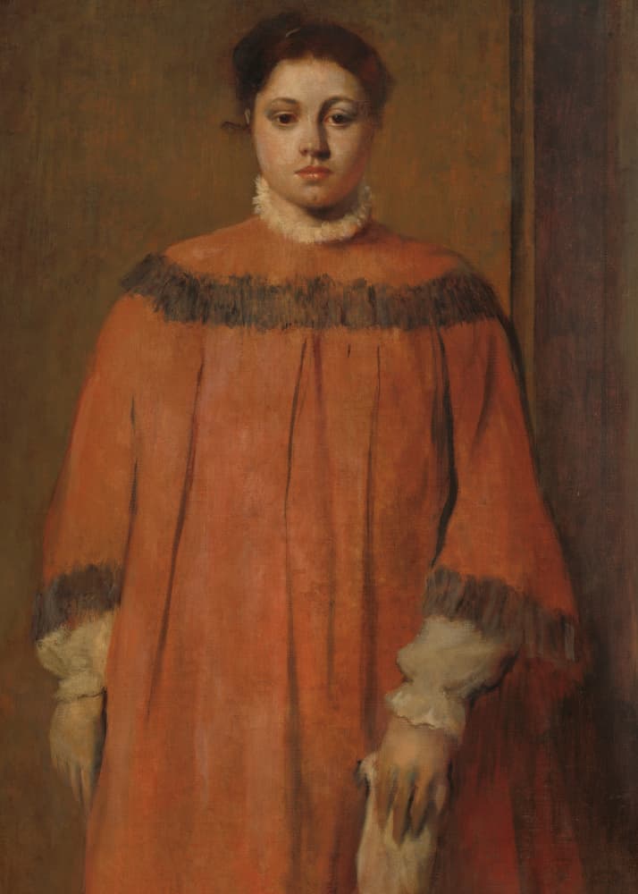 Girl In Red No.2 by Edgar Degas — canvas wall art