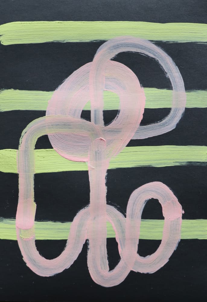 Modern Pink Loops by Santhosh ch — canvas wall art