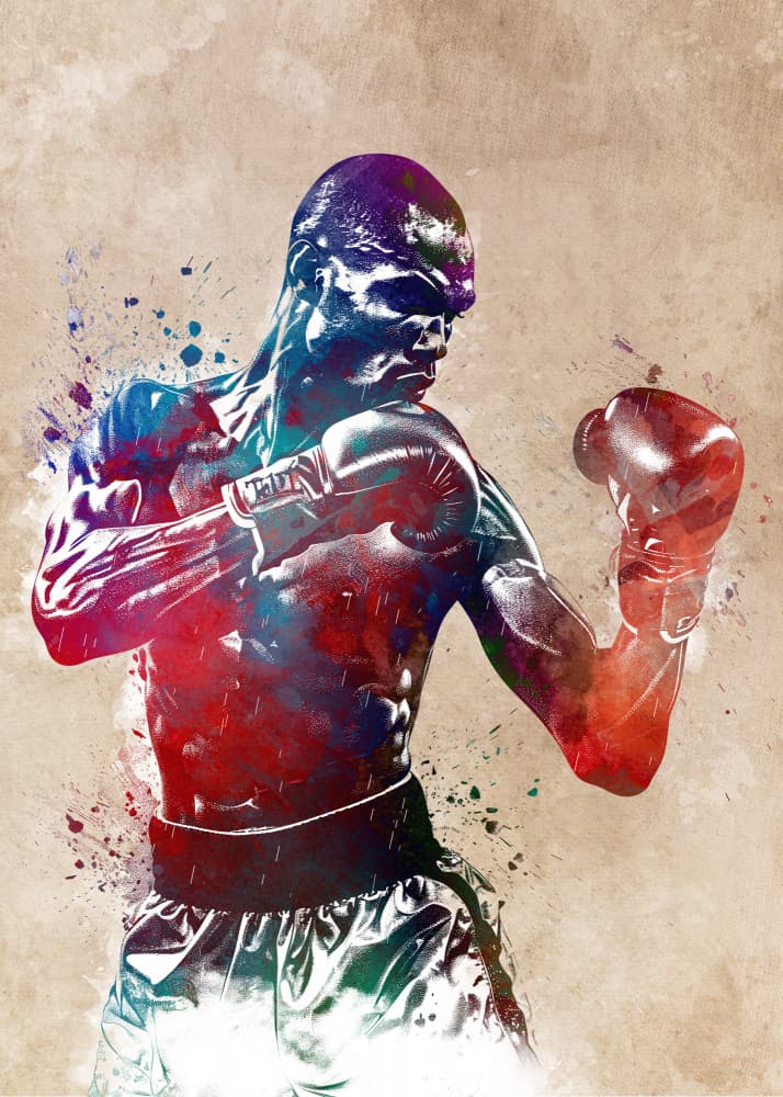 Colorful Boxer Power by Justyna Jaszke — canvas wall art