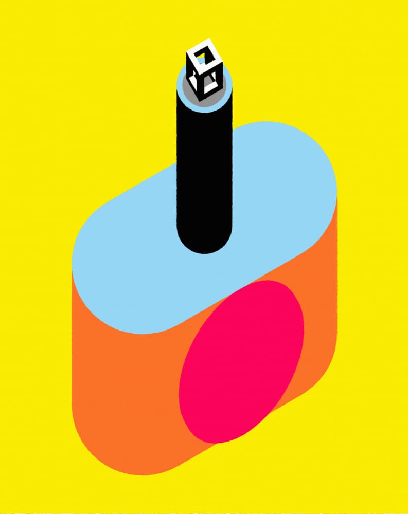 Vibrant Geometric Forms by Rafa Mateo — canvas wall art