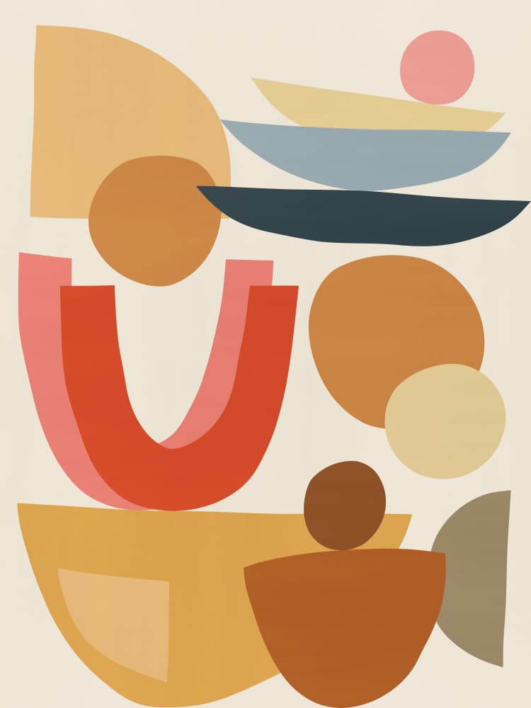Modern Abstract Shapes by Vitor Costa — canvas wall art