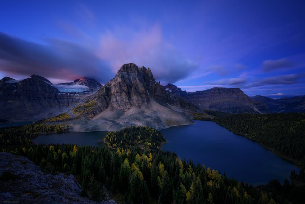 Majestic Mountain Lake by Johnny Zhang — canvas wall art
