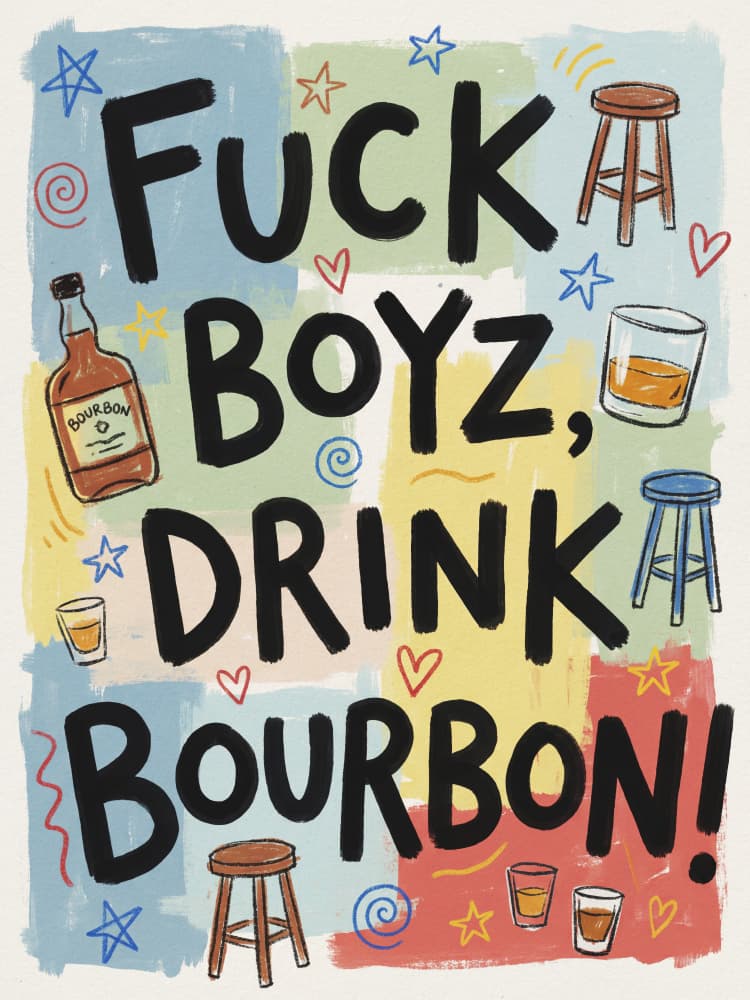 Drink Bourbon Fun by Andreas Magnusson — canvas wall art