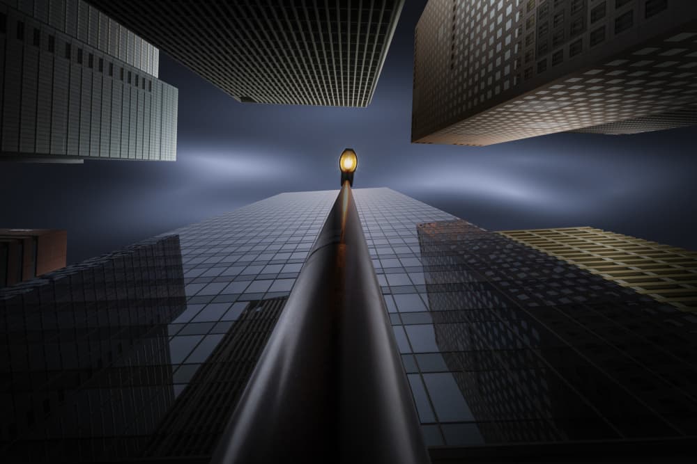 Upward City Light by Shuchuan Liu — canvas wall art