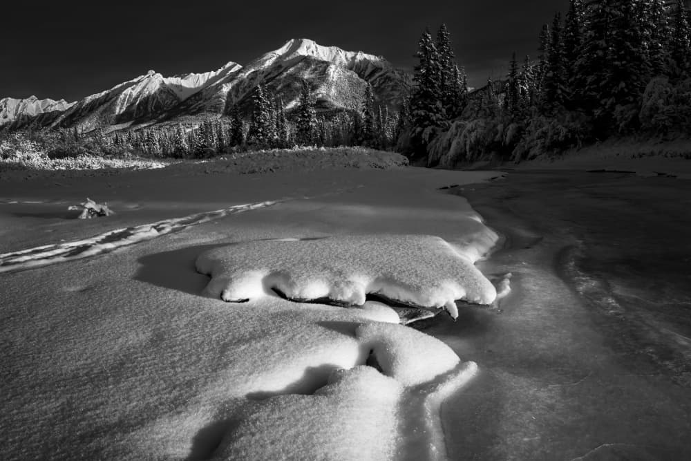 Winter Mountain Stream by Lisa Zhang — canvas wall art
