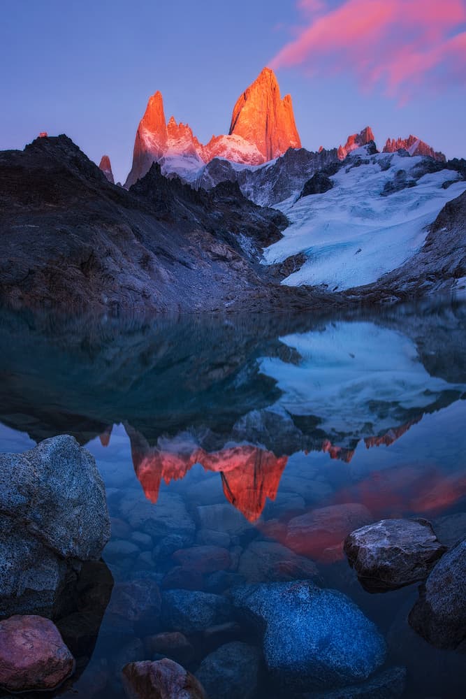Sunrise Mountain Reflection by Yan Zhang — canvas wall art