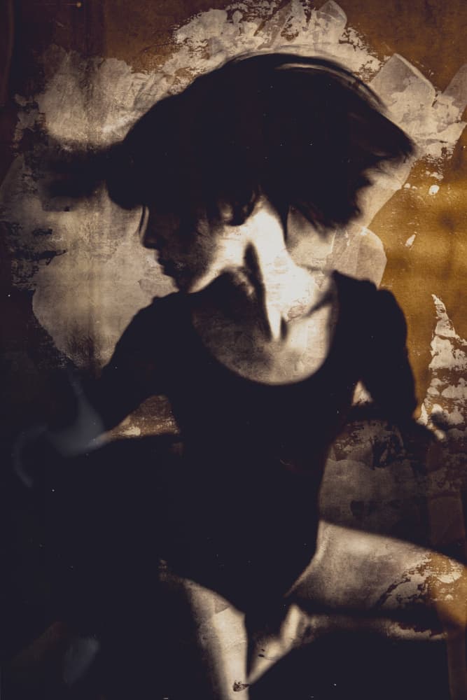 Dramatic Dancer Silhouette by Kurosaki Sangan — canvas wall art