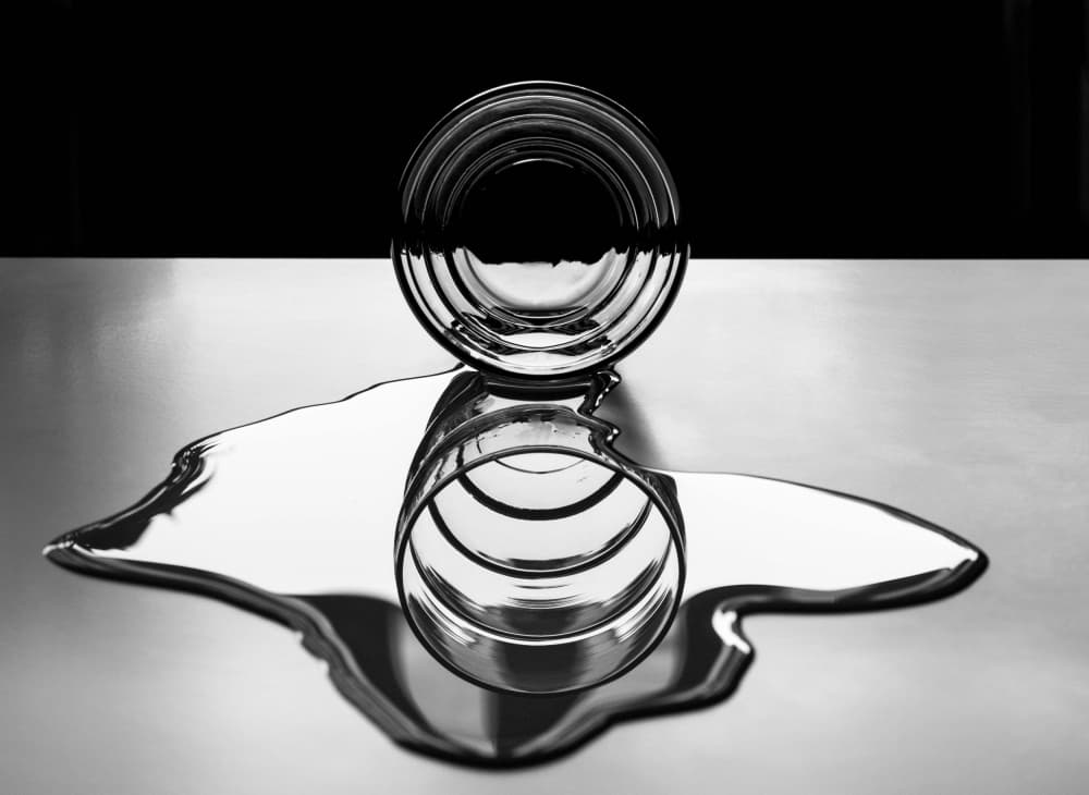 Monochrome Spilled Water by Giorgio Toniolo — canvas wall art