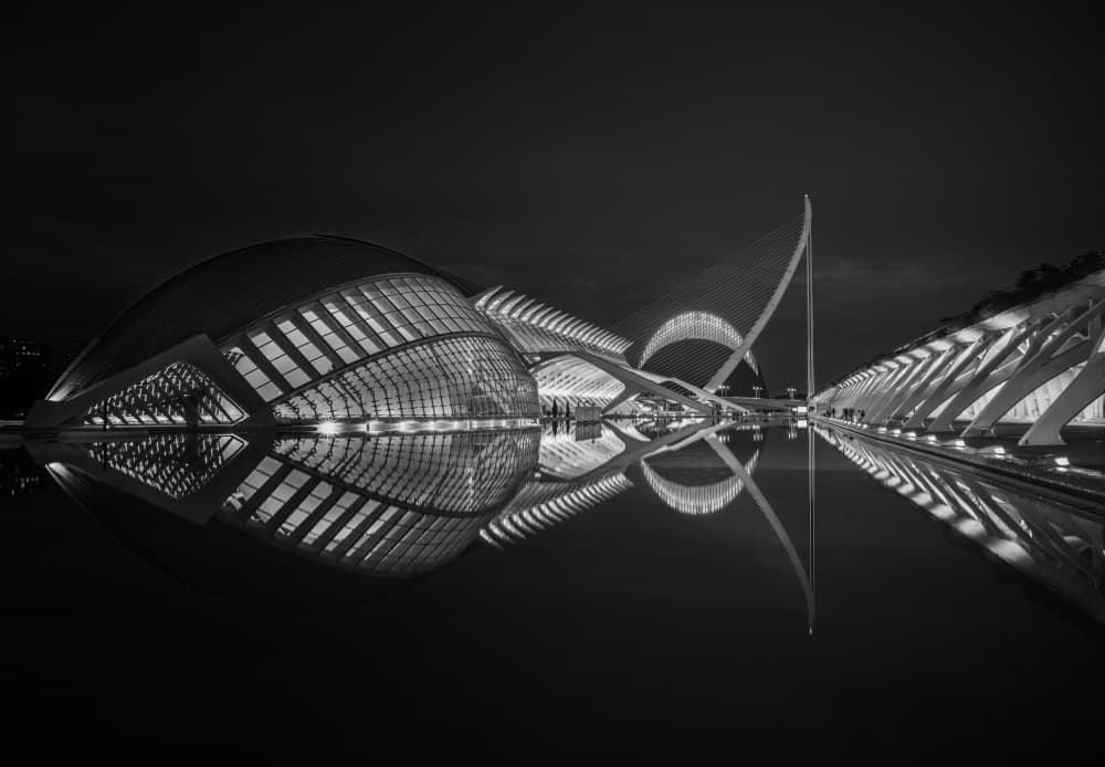 Modern Night Reflections by David Guo — canvas wall art