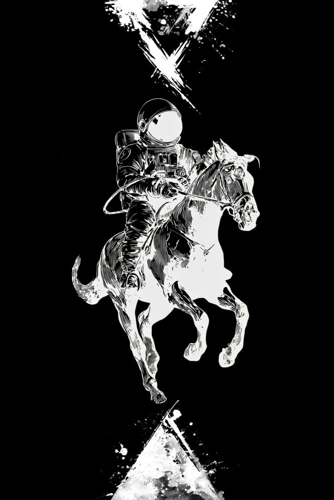 Astronaut Horse Rider by Rafal Kulik — canvas wall art