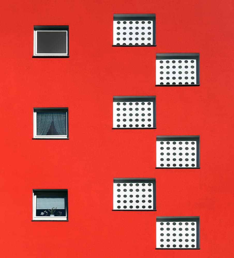 Bold Red Polka Dots by Hans-Wolfgang Hawerkamp — canvas wall art