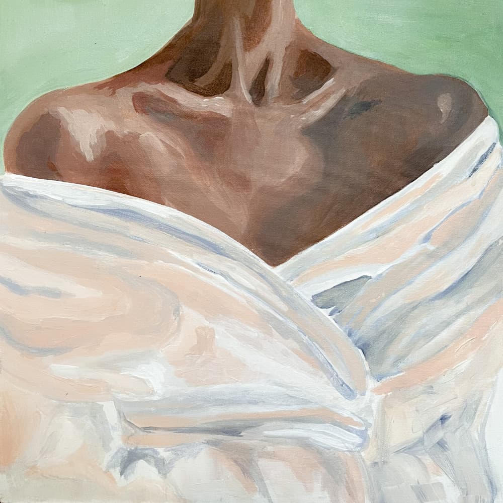 Elegant Draped Shoulders by Madison Phipps — canvas wall art