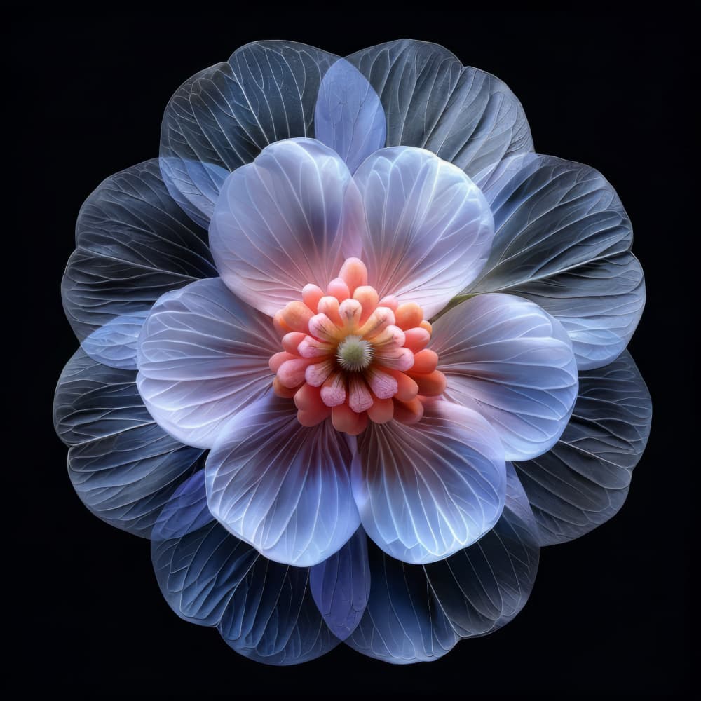 Ethereal Blue Bloom by Bilge Paksoylu — canvas wall art