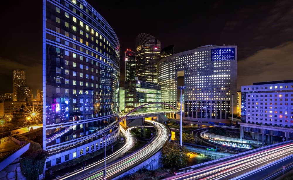 Metropolitan Light Trails by Sus Bogaerts — canvas wall art